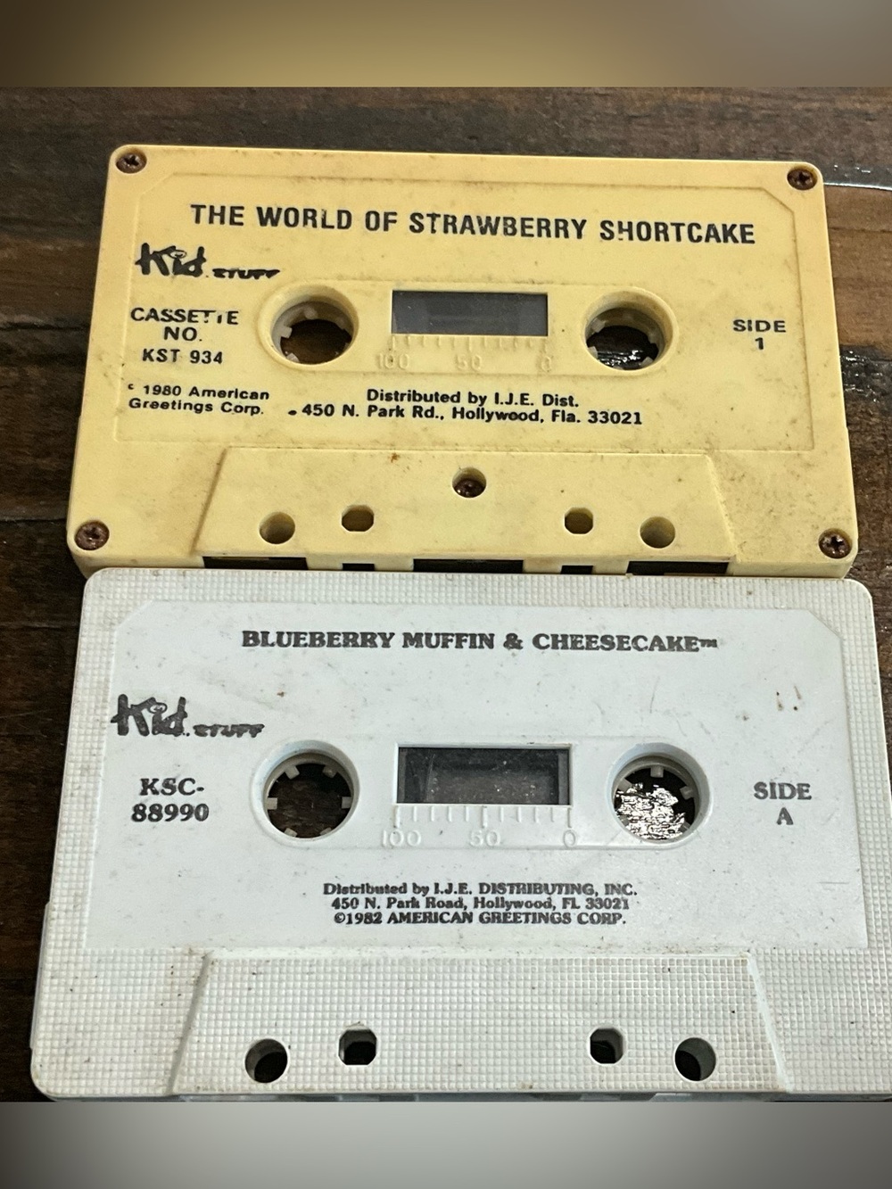 Vintage Lot of 2 Strawberry Shortcake Cassette Tapes UNTESTED 1980 1982